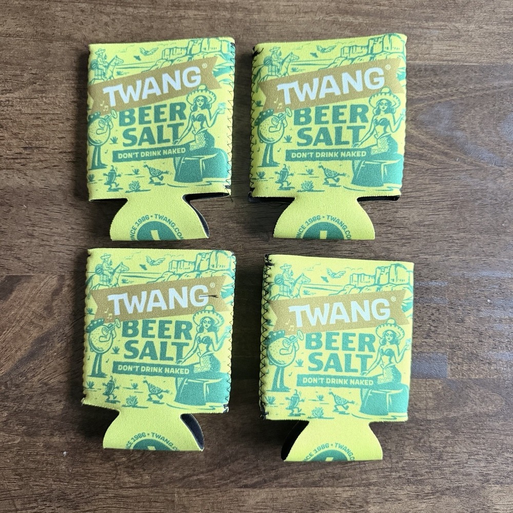 Twang Beer Salt Don't Drink Naked Koozie With Holster Lot Of 4